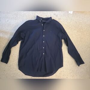 Ralph Lauren Polo Navy Blue Button Down Shirt XL Blake Fit Long Sleeve Mens